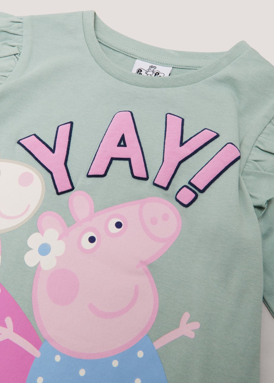 Girls Mint Peppa Pig Print Long Sleeve T-Shirt (9mths-5yrs)