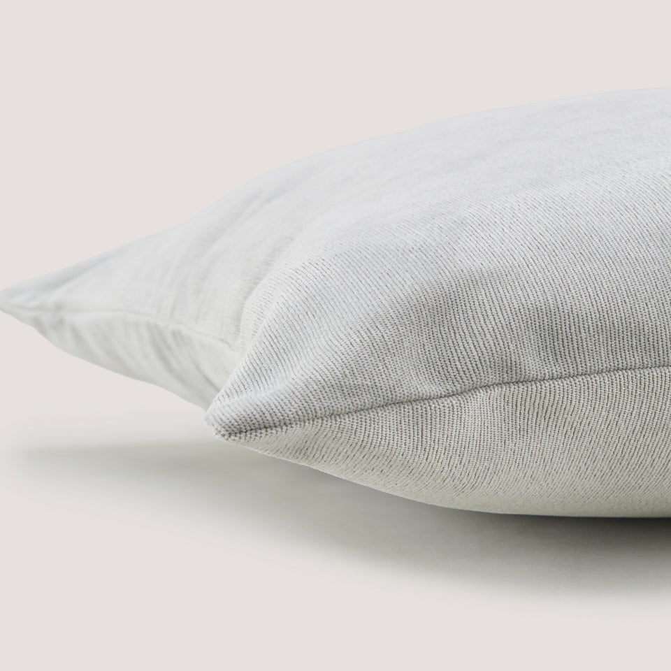Grey Large Soft Velour Cushion
