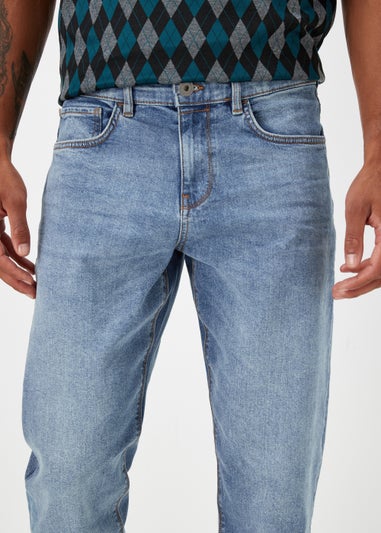 Mid Wash Slim Fit Jeans