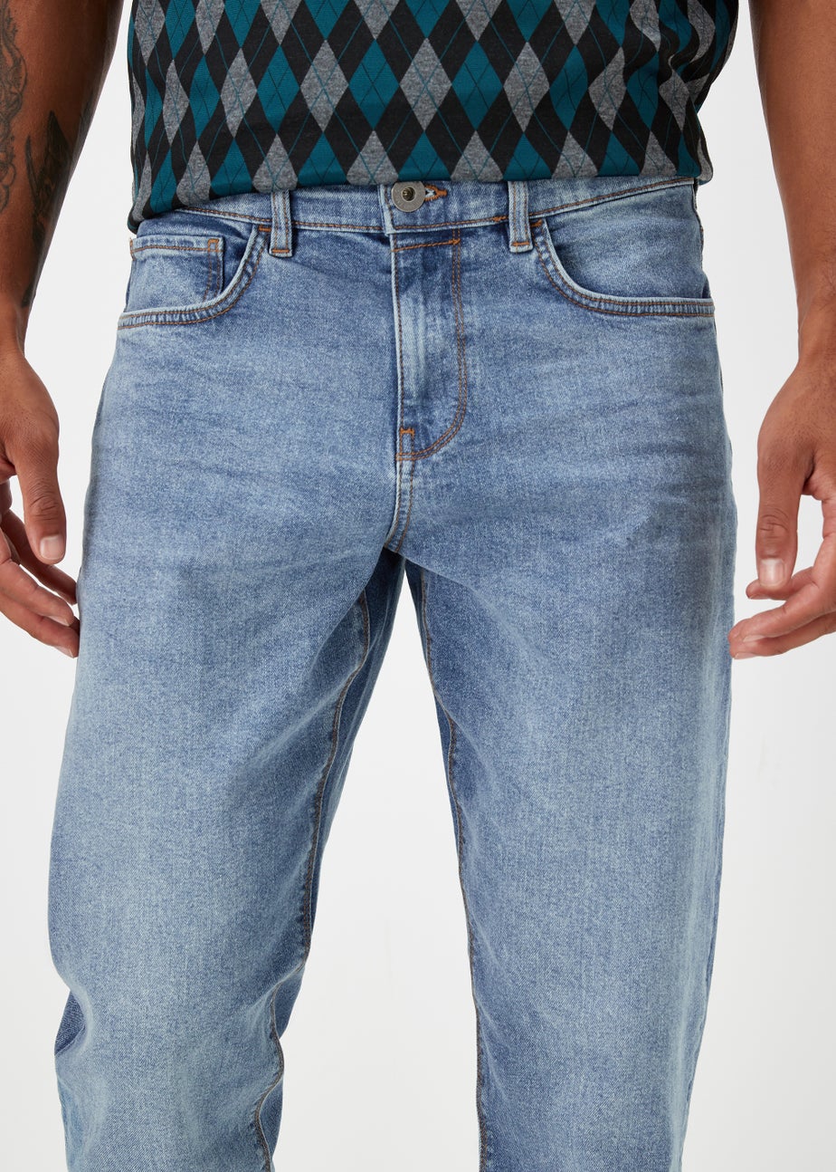 Mid Wash Slim Fit Jeans