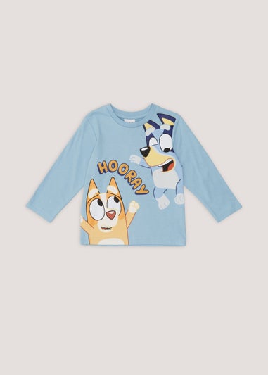 Kids Blue Bluey Print Long Sleeve T-Shirt (18mths-5yrs)