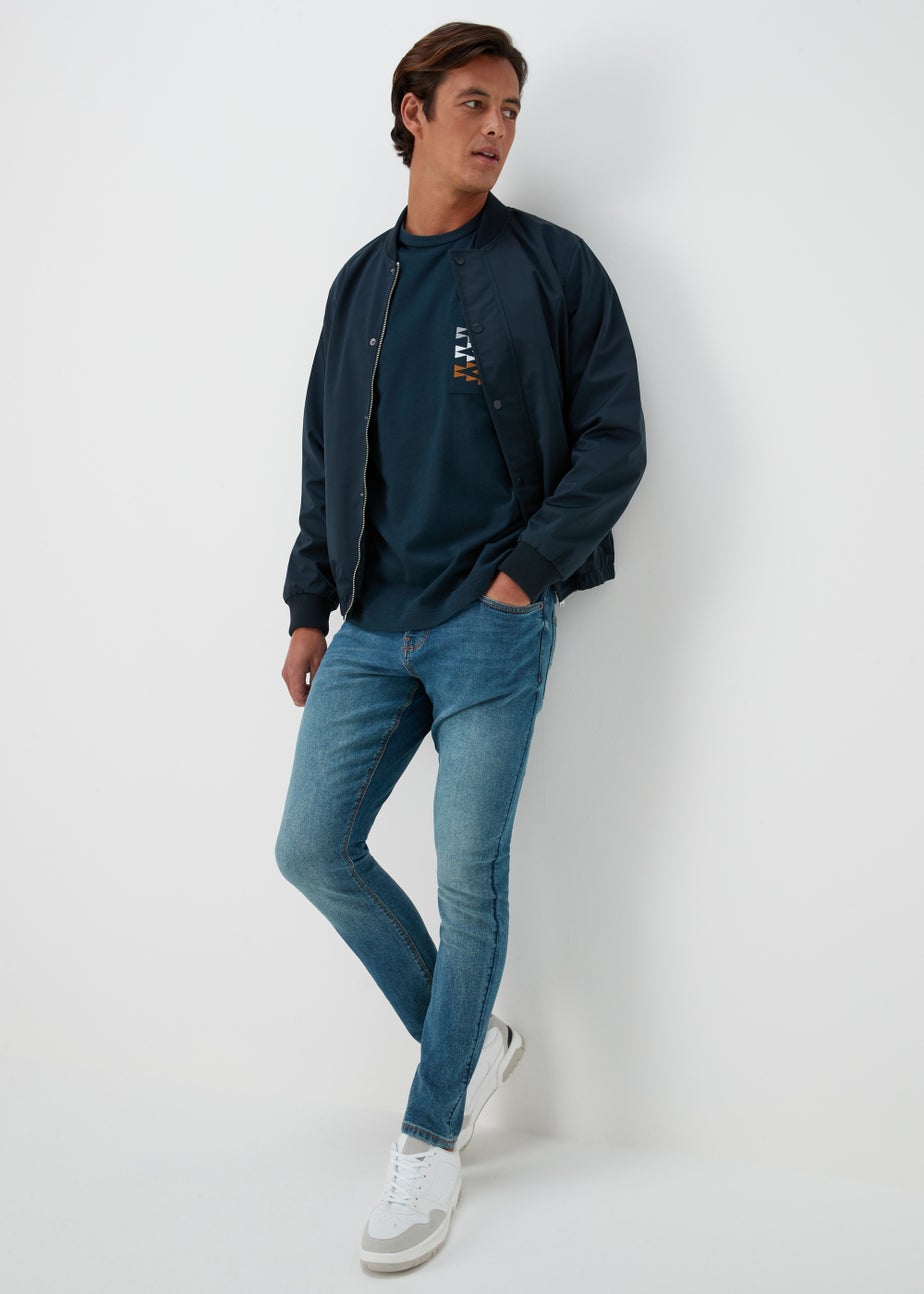 Mid Wash Skinny Fit Jeans