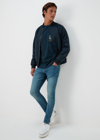 Mid Wash Skinny Fit Jeans