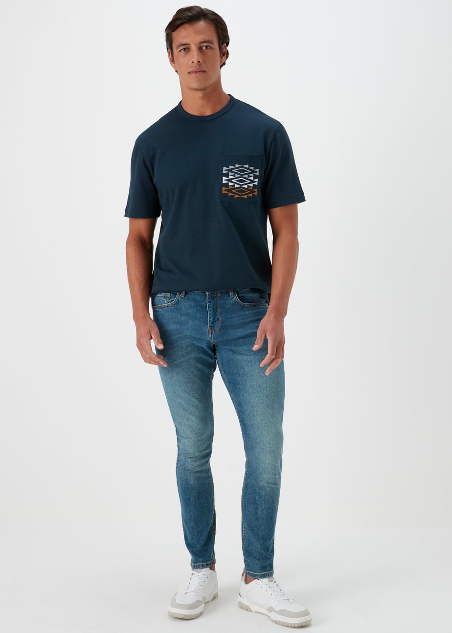 Mid Wash Skinny Fit Jeans