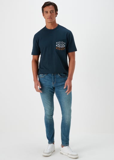 Mid Wash Skinny Fit Jeans