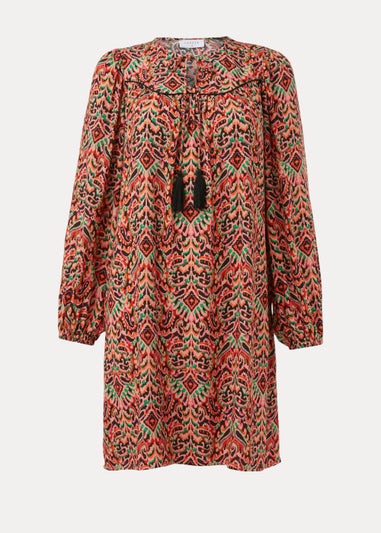 Orange Aztec Mini Dress