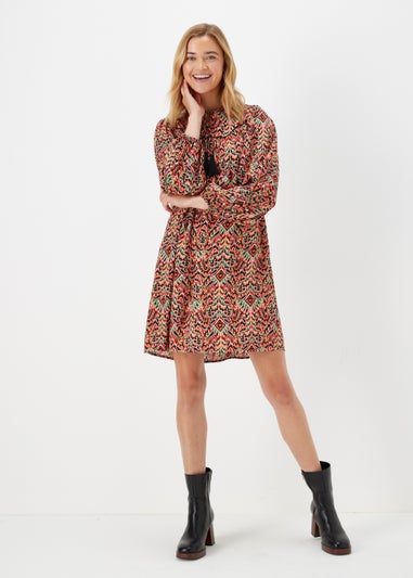 Orange Aztec Mini Dress