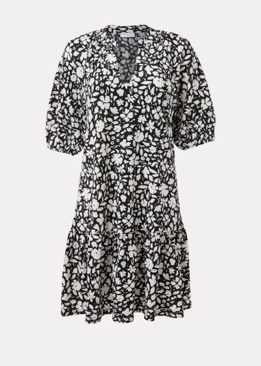 Cream Paisley Print Crinkle Jersey Mini Dress