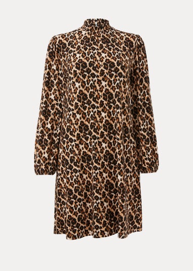 Stone Leopard Print Mini Dress