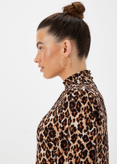 Stone Leopard Print Mini Dress