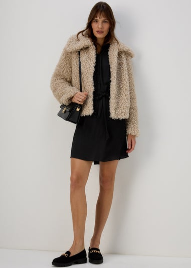 Black Mini Shirt Dress