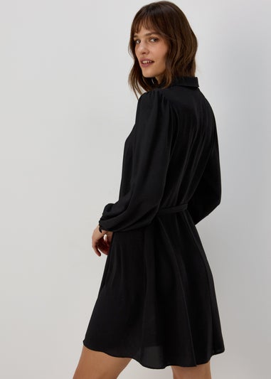 Black Mini Shirt Dress