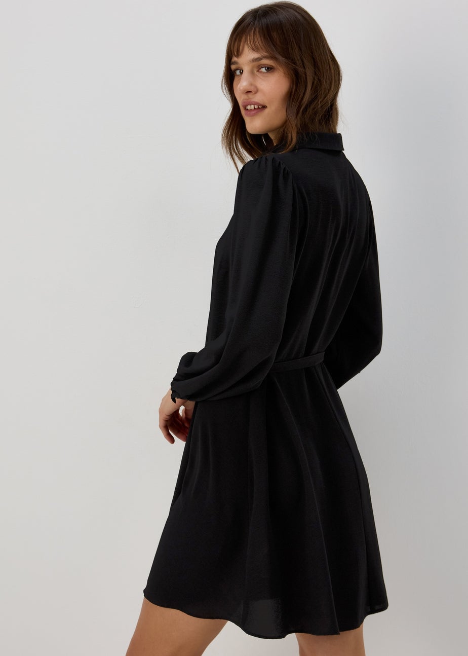 Black Mini Shirt Dress