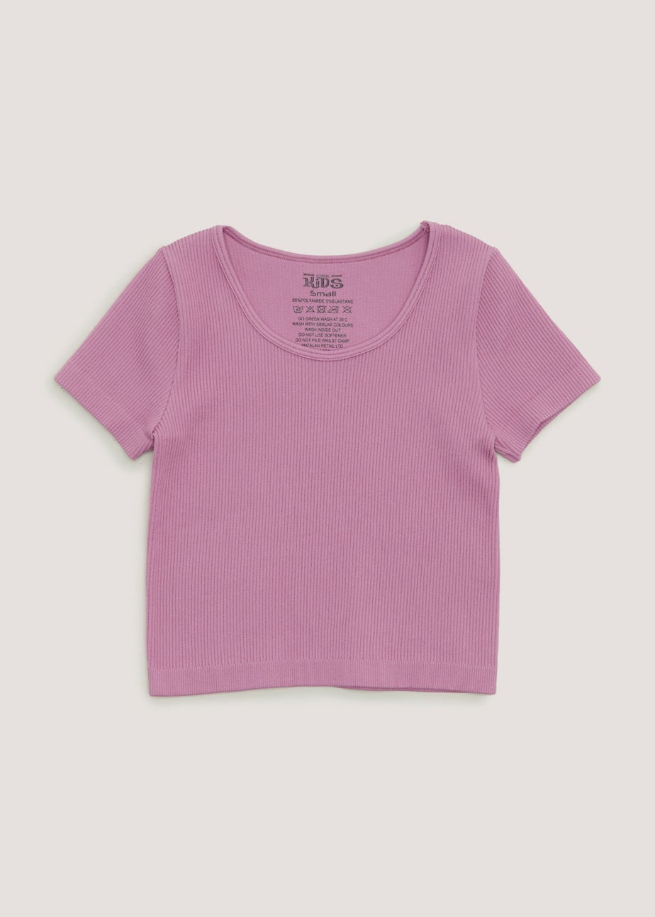 Girls Pink Seamless Top (7-15yrs)