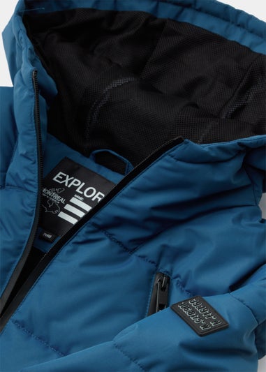 Boys Blue Zip Up Puffer Jacket (4-13yrs)