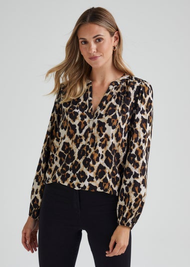 Stone Animal Print Blouse