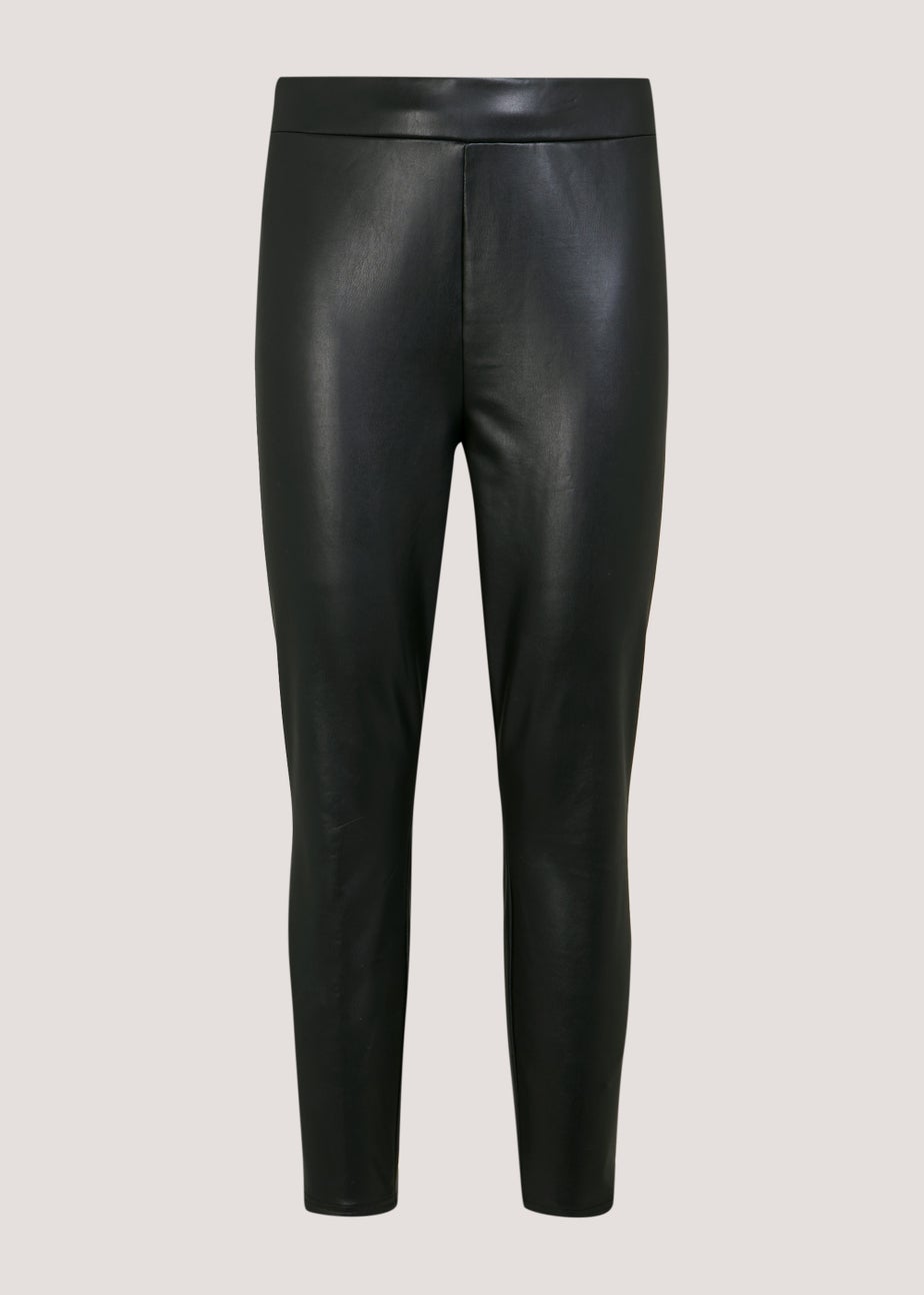 Papaya Curve Black PU Leggings
