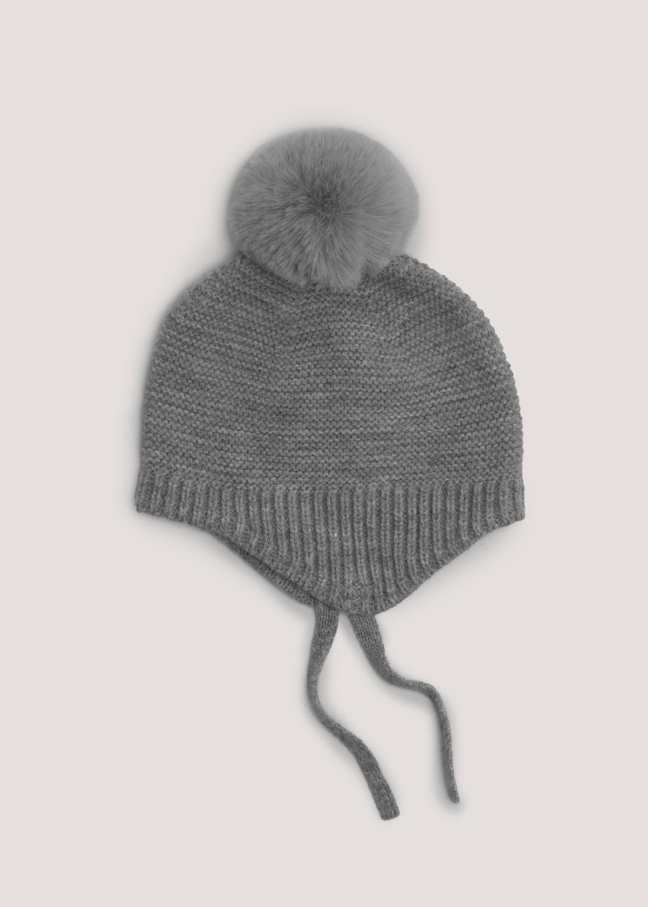 Grey Baby Trapper Hat (Newborn-2yrs)