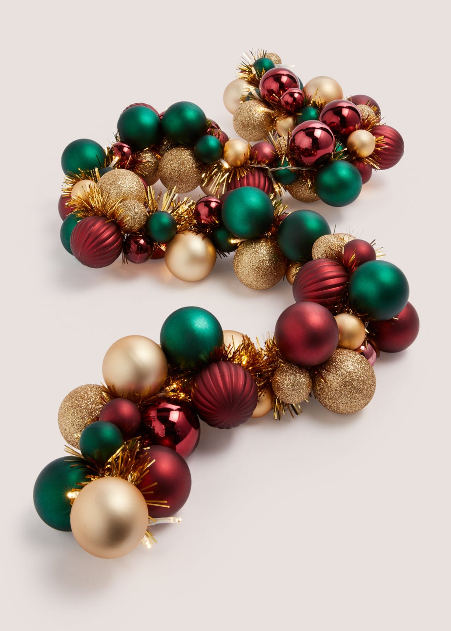 Multicoloured Christmas Bauble Garland (71cm x 21cm x 11cm)