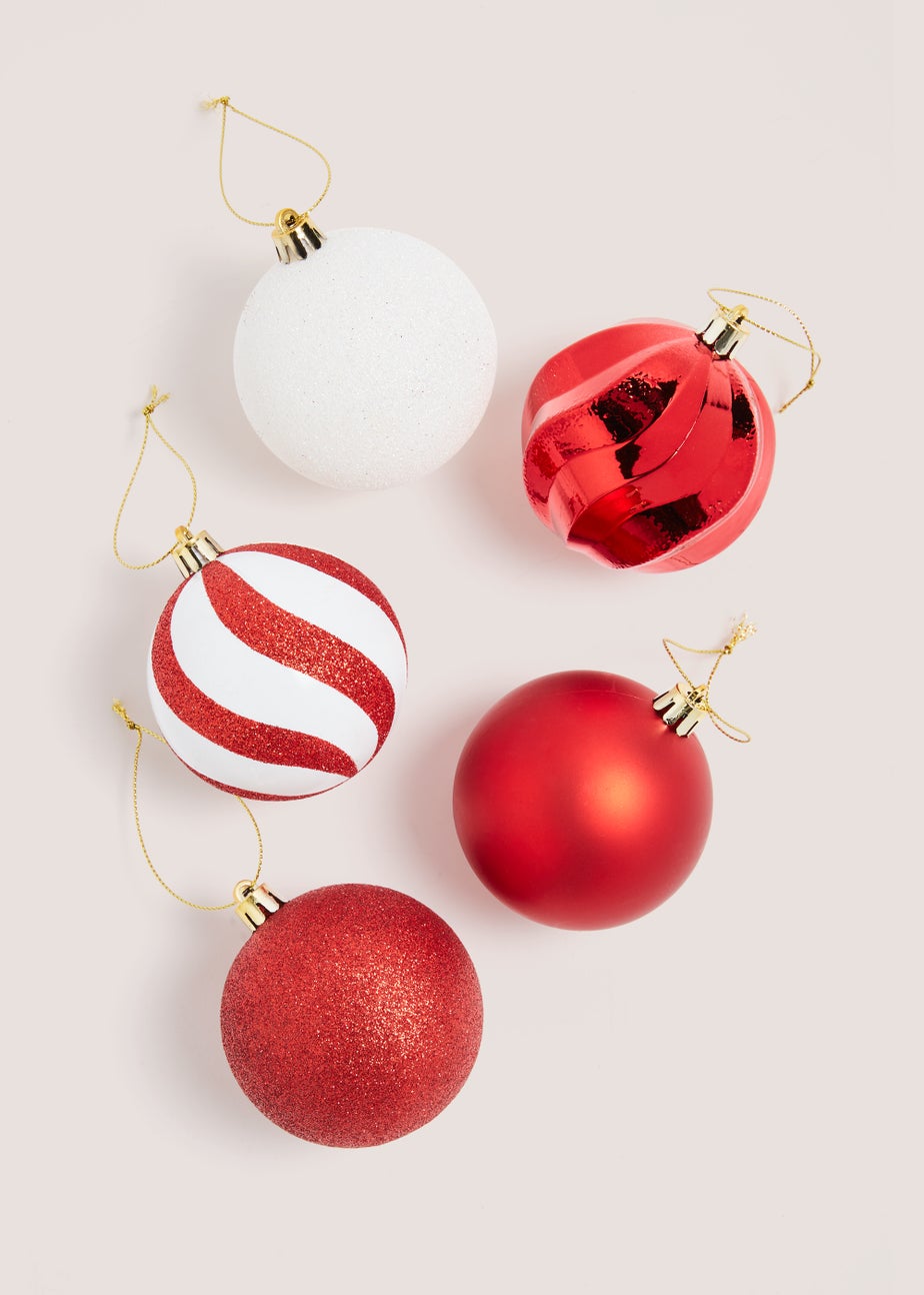 30 Pack Candy Cane Baubles (17cm x 17cm x 19cm)