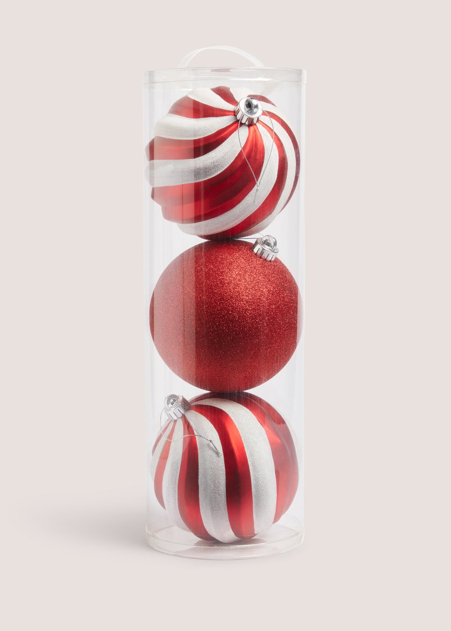 3 Pack Giant Candy Cane Christmas Baubles