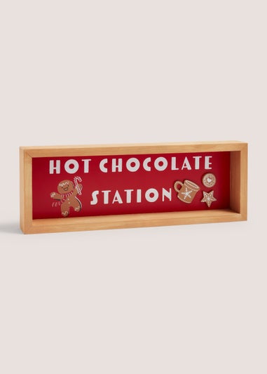 Wooden Hot Chocolate Sign (30cm x 4cm x 10.5cm)