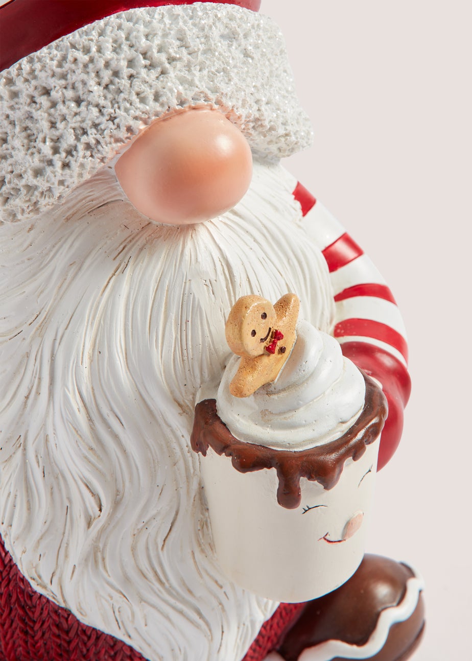 Large Resin Christmas Gonk with Cup (20.5cm x 19cm x 30.5cm)