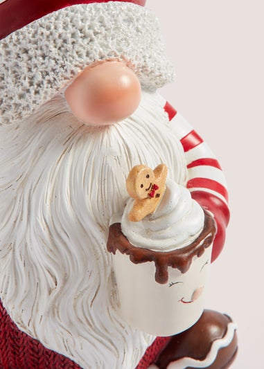 Large Resin Christmas Gonk with Cup (20.5cm x 19cm x 30.5cm)