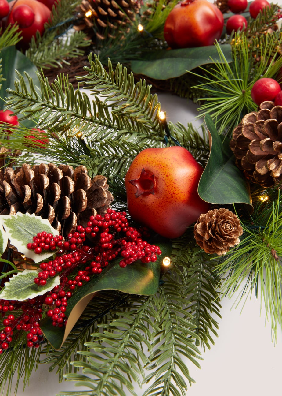 Fruit LED Wreath (55cm x 55cm x 13cm)