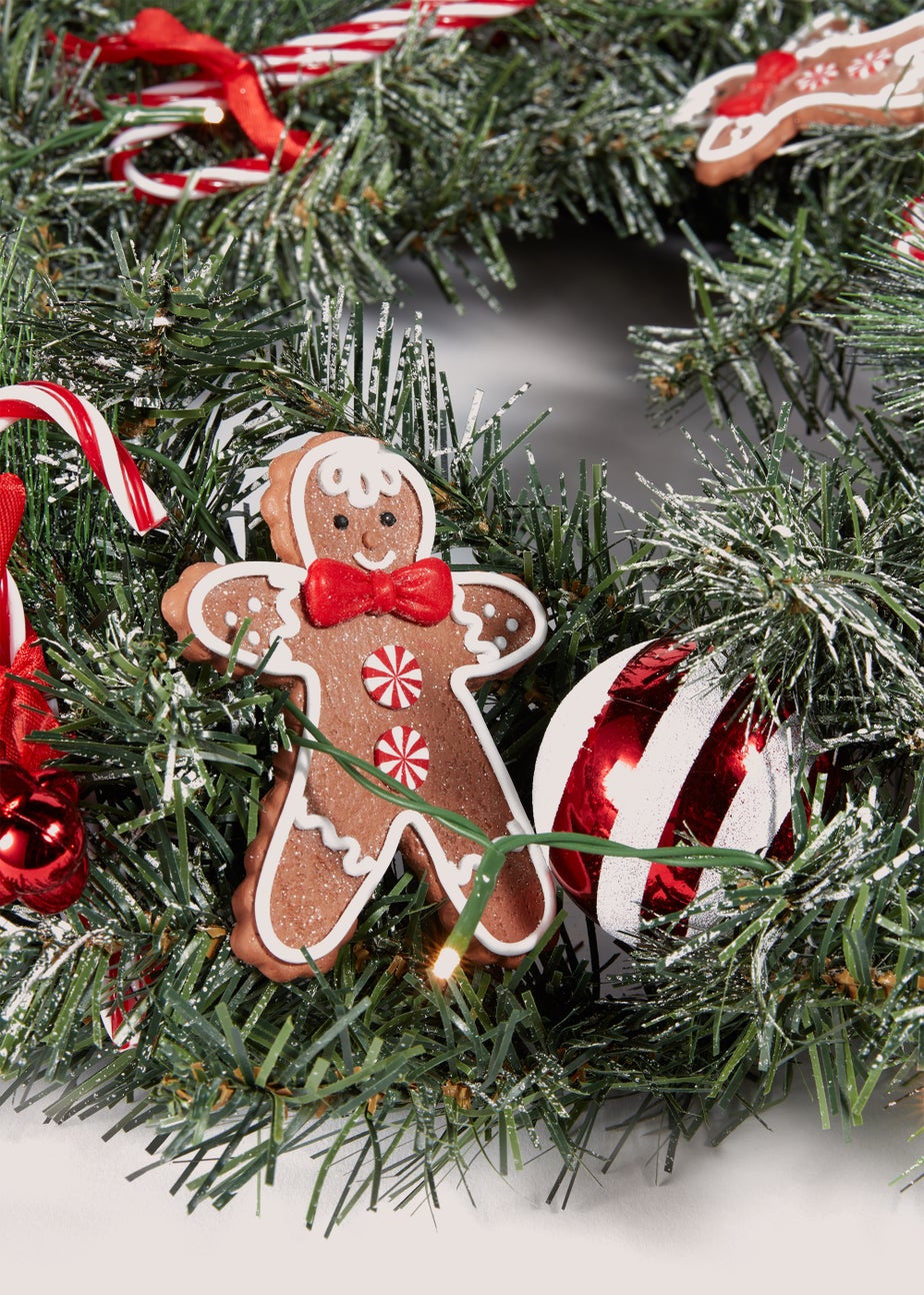 Candy Cane LED Wreath (55cm x 55cm x 14cm)