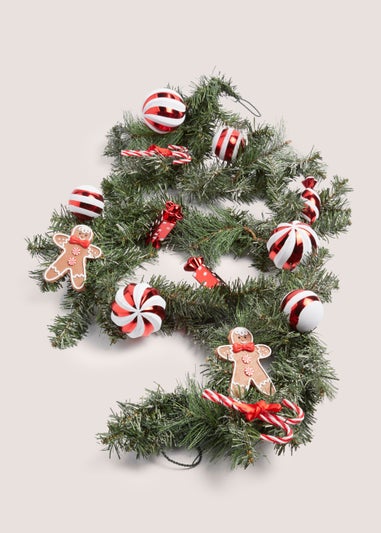 Candy Cane Garland (10cm x 200cm x 10cm)