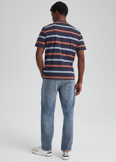 Mid Wash Vintage Stretch Regular Fit Jeans