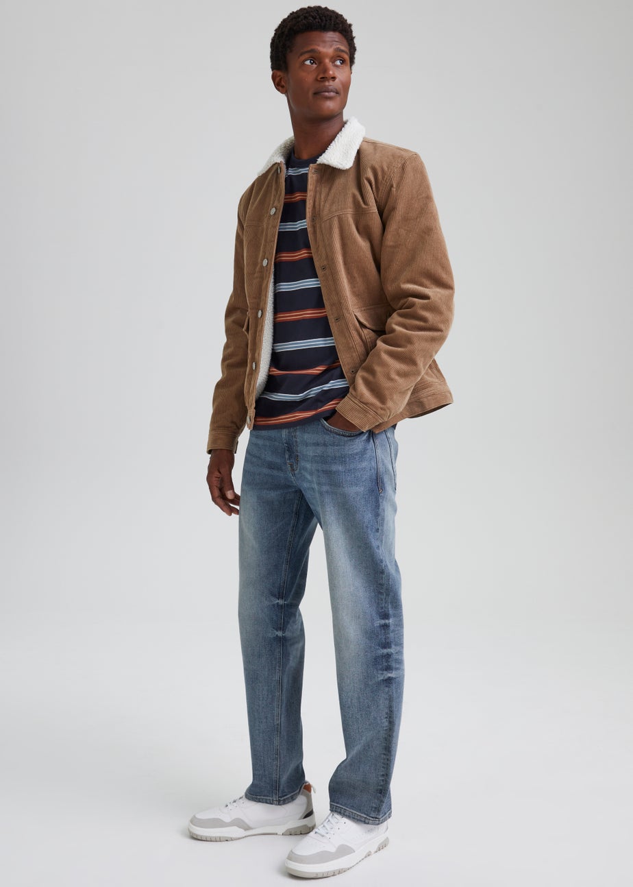 Mid Wash Vintage Stretch Regular Fit Jeans