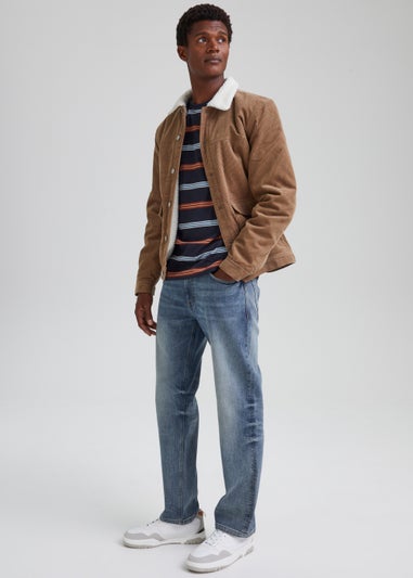 Mid Wash Vintage Stretch Regular Fit Jeans