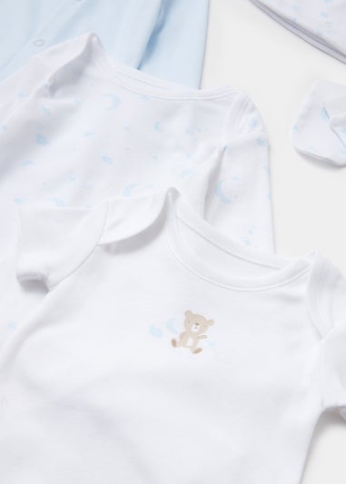 Baby 7 Piece Blue Layette Set (Tiny Baby-6mths)