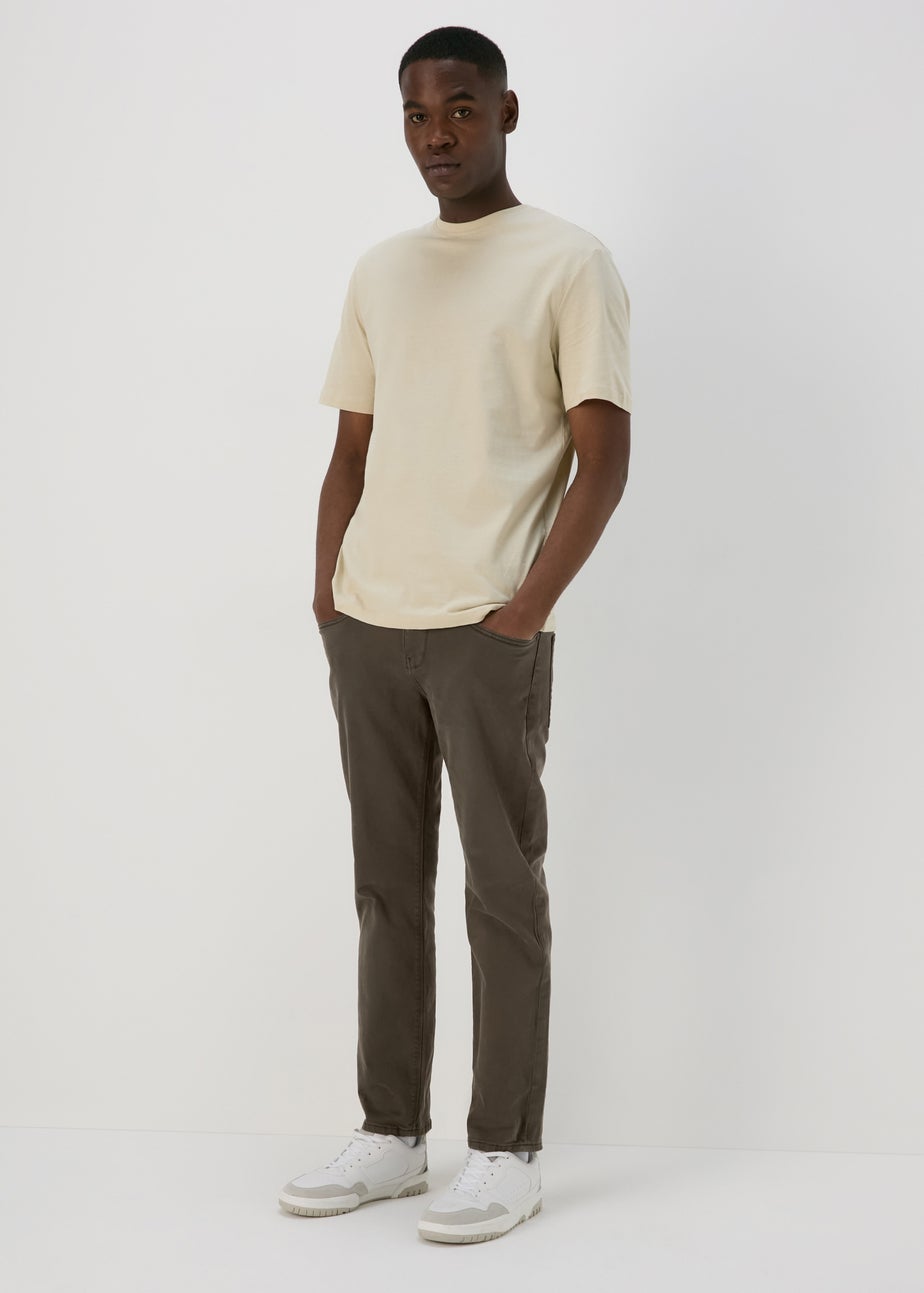 Brown Wash Slim Fit Jeans