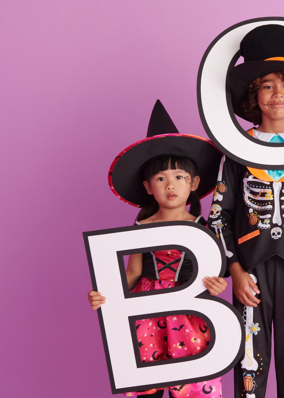 Kids Multicoloured Witch Fancy Dress Costume (12mths-9ys)