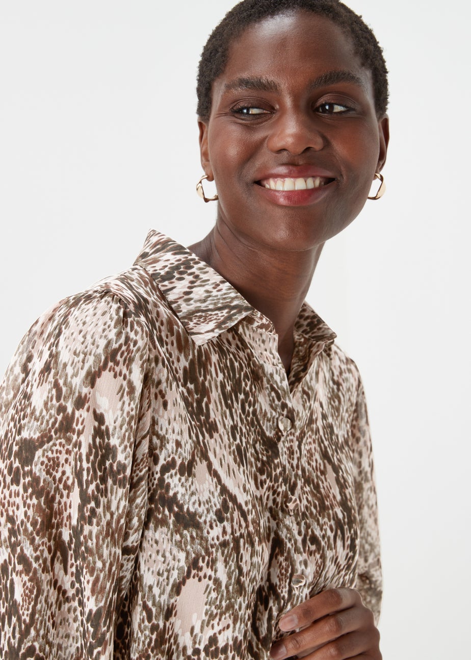 Black Snake Print Shirt