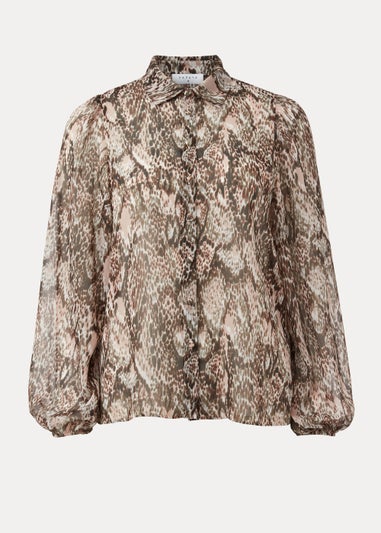 Black Snake Print Shirt