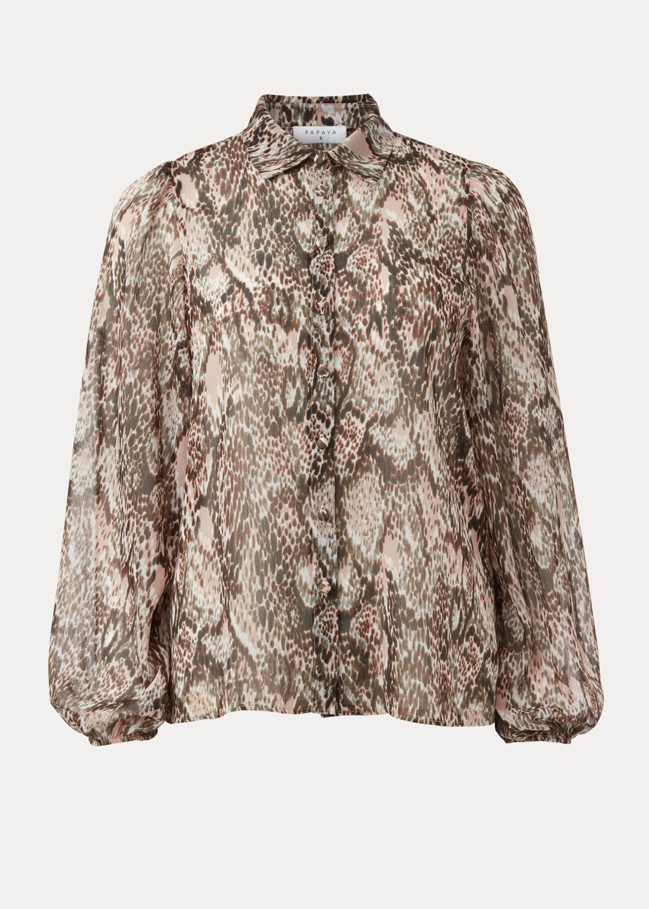 Black Snake Print Shirt