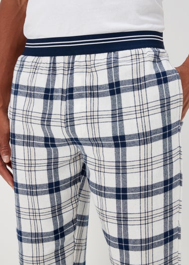 White Check Lounge Bottoms