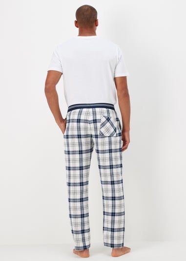 White Check Lounge Bottoms