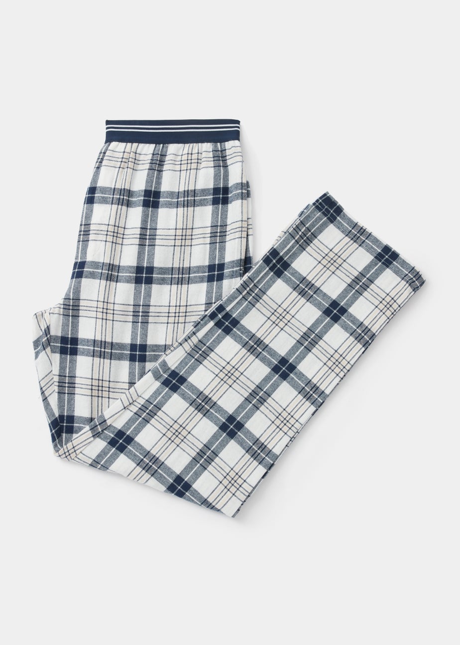 White Check Lounge Bottoms