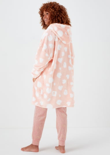 Pink Animal Print Snuggle Hoodie