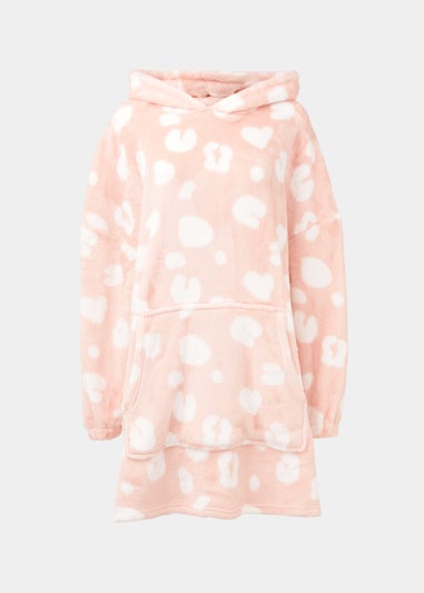 Pink Animal Print Snuggle Hoodie