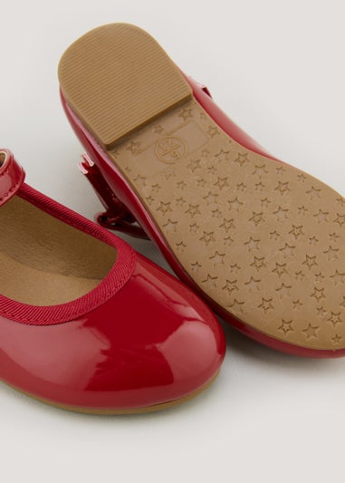 Girls Red Ballet Flats (Younger 4-12)