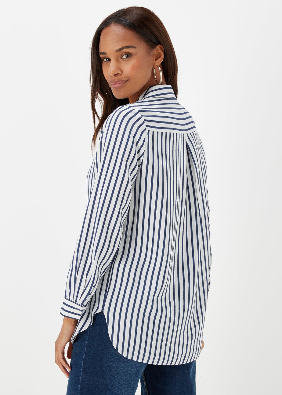 Navy Stripe Long Sleeve Shirt