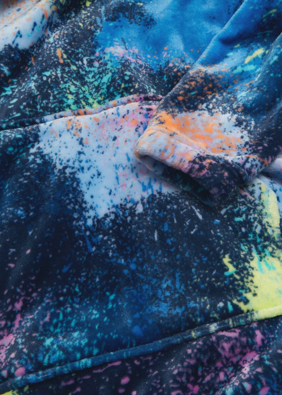 Boys Navy Splatter Snuggle Hoodie (4-13yrs)