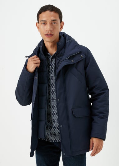 Navy Hybrid Parka Jacket