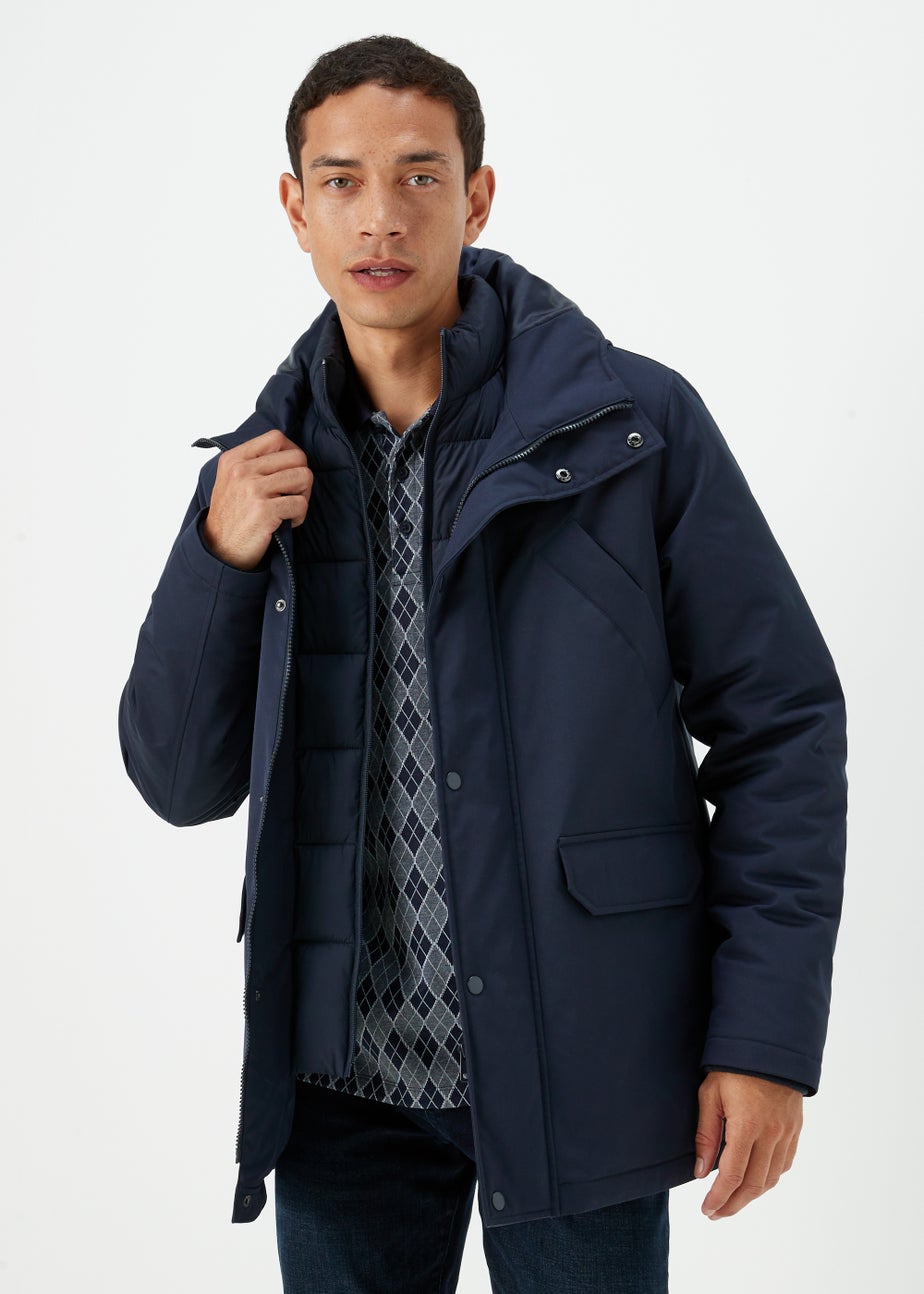 Navy Hybrid Parka Jacket
